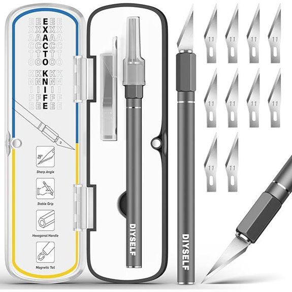 DIYSELF 12-Piece Exacto Knife Set with Case