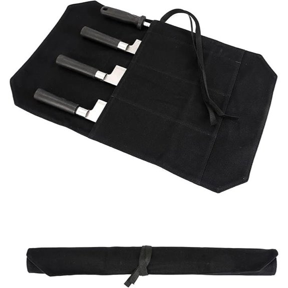 HERSENT Chef Knife Roll Bag with 4 Slots