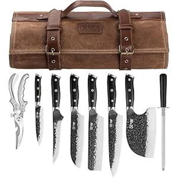 Chef Knife Set with Accessories and Carrying Bag
