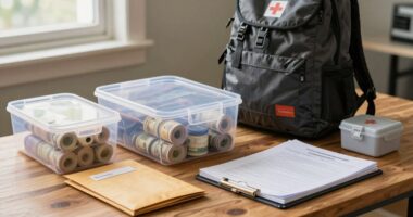 emergency cash and document storage