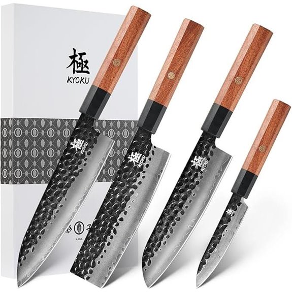 KYOKU 4-Piece Japanese Kitchen Knife Set