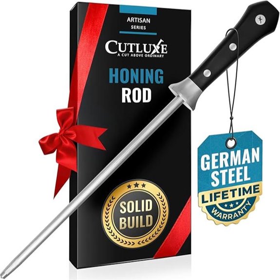 Cutluxe Honing Rod for Knife Sharpening
