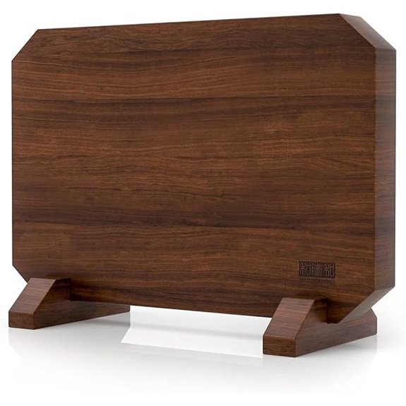 HOSHANHO Magnetic Acacia Knife Block with Magnet Storage