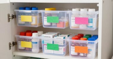 organized medication storage system