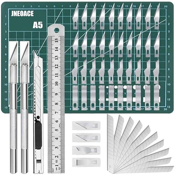 Jneoace Precision Craft Knife Set with 40 Blades