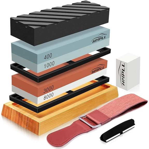 Professional 4-Side Whetstone Knife Sharpener Set