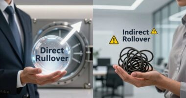 rollover tax penalty difference