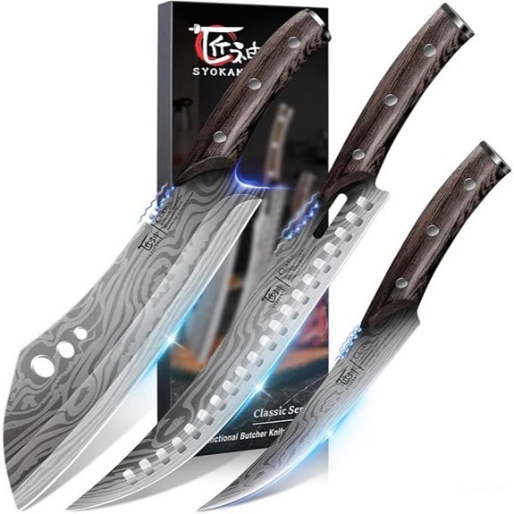 Butcher Knife Set 3-Piece Kitchen Chef Knives