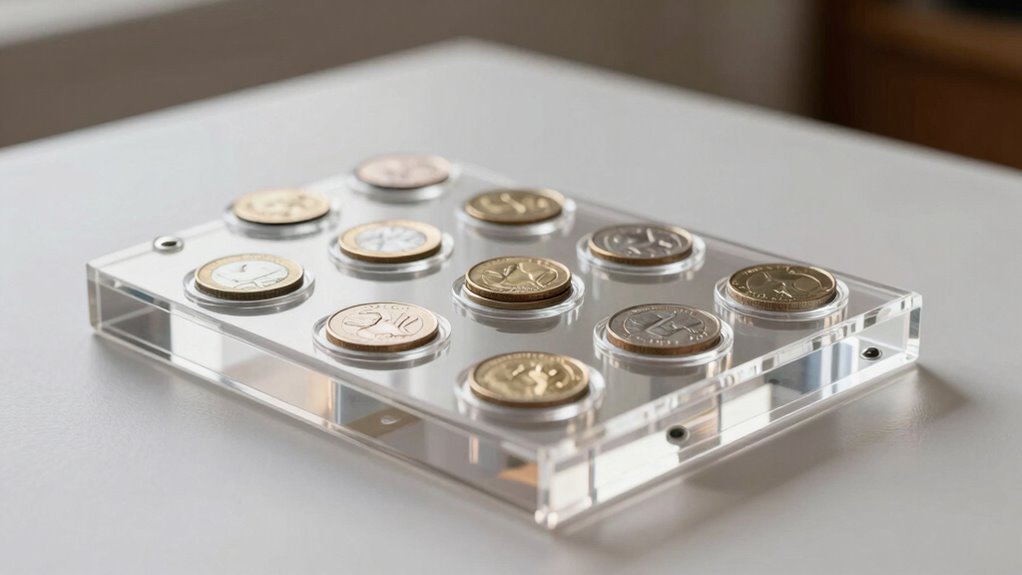 top acrylic coin displays