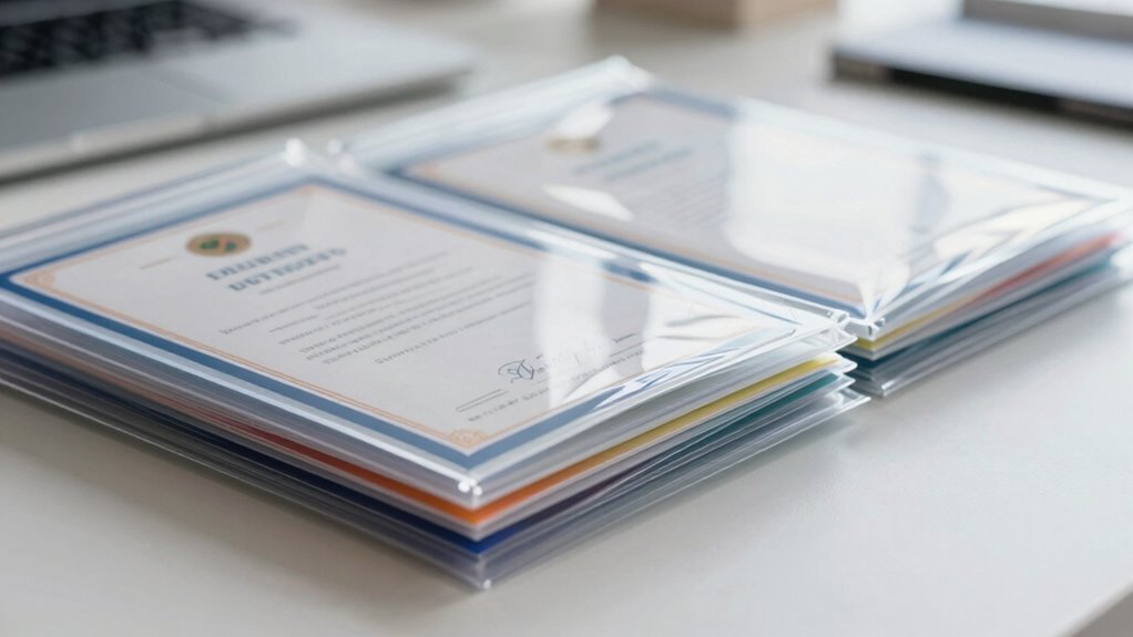 top certificate lamination pouches