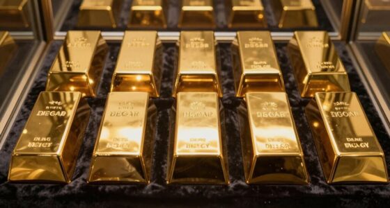 top gold bar display stands