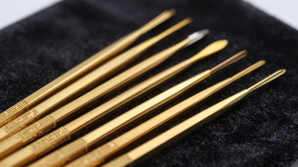 top gold testing needle list