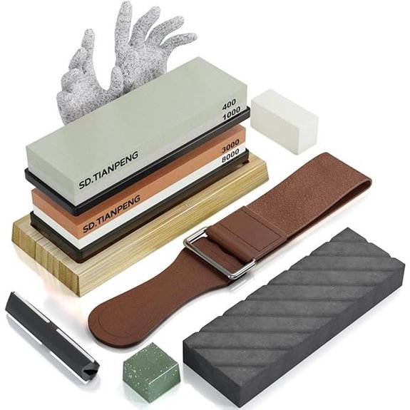 Dual Grit Whetstone Knife Sharpening Stone Set