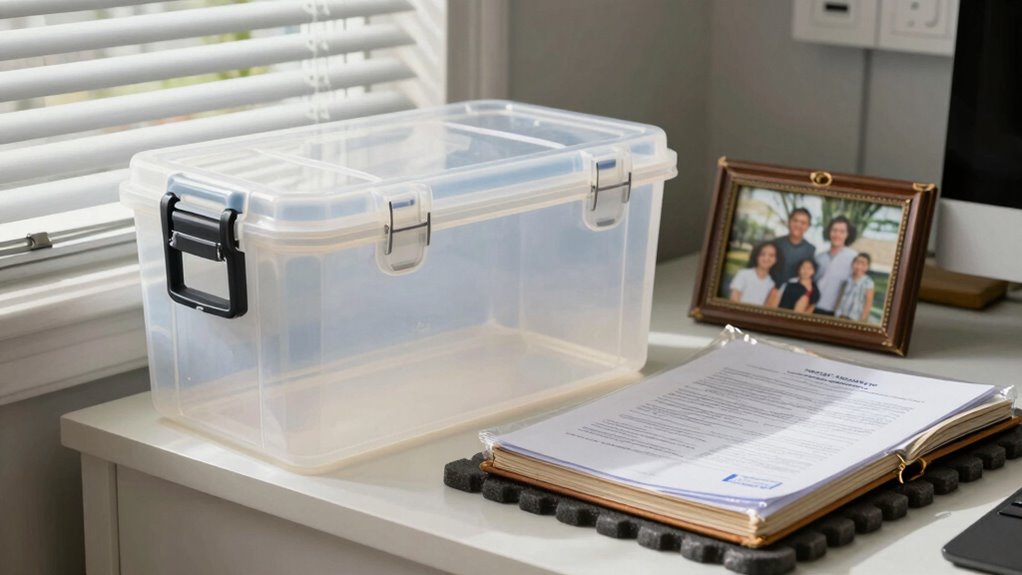 secure documents in waterproof containers